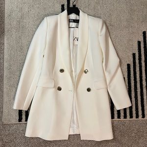 Zara White Blazer